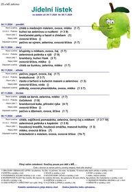 Jídelníček 4.11.-8.11.